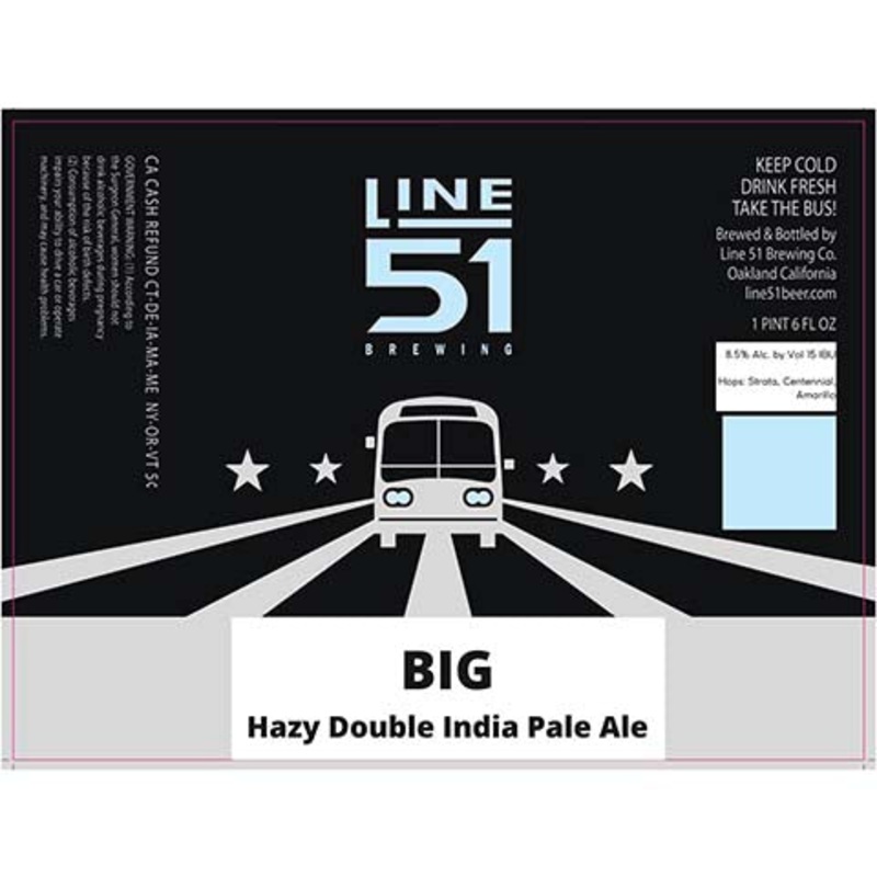 Line 51 Big Hazy DIPA 22OZ SINGLE BTL