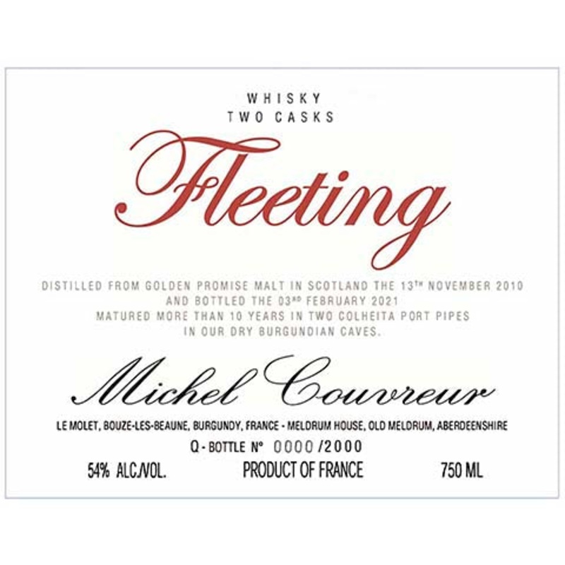 Michel Couvreur Fleeting Whisky 750ML BTL