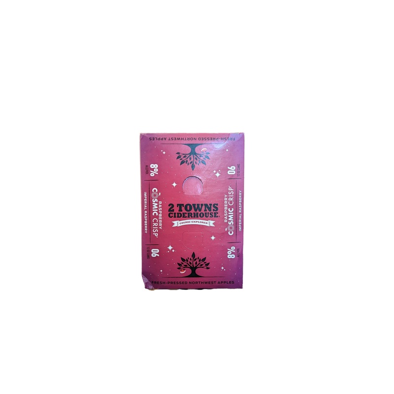 2 Towns Raspberry Cosmic Crisp Cider 6 Pack