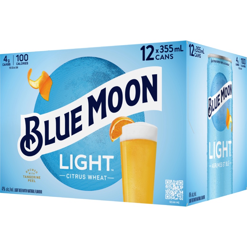 BLUE MOON LIGHT WHEAT ALE 355ML 12PK CAN @ Deerfoot City [1057135] 4260 ml
