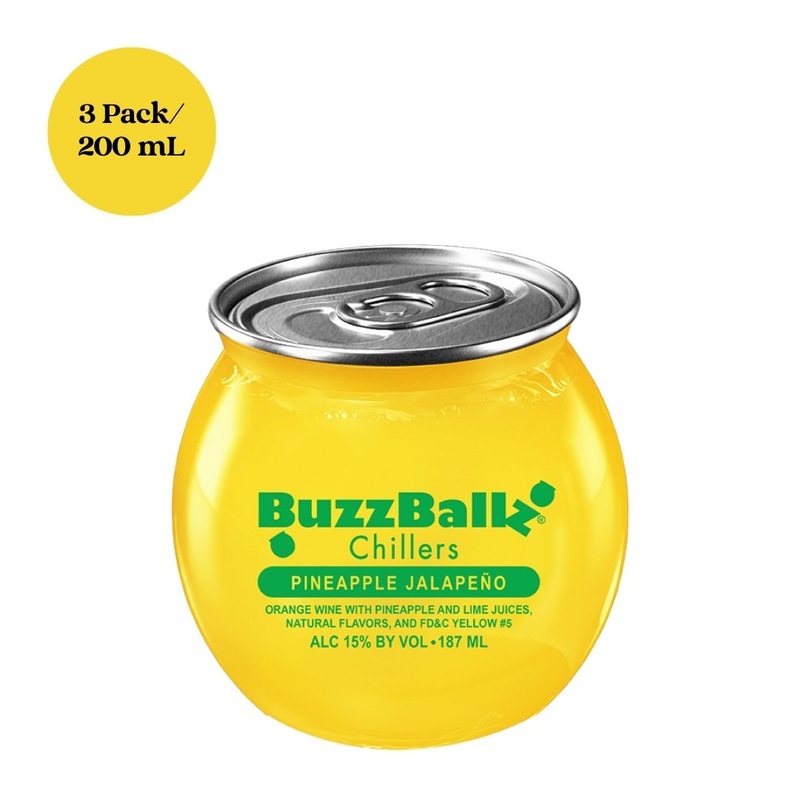 Buzzballz Chillers Pineapple Jalapeno RTD Cocktail 3pk 200mL