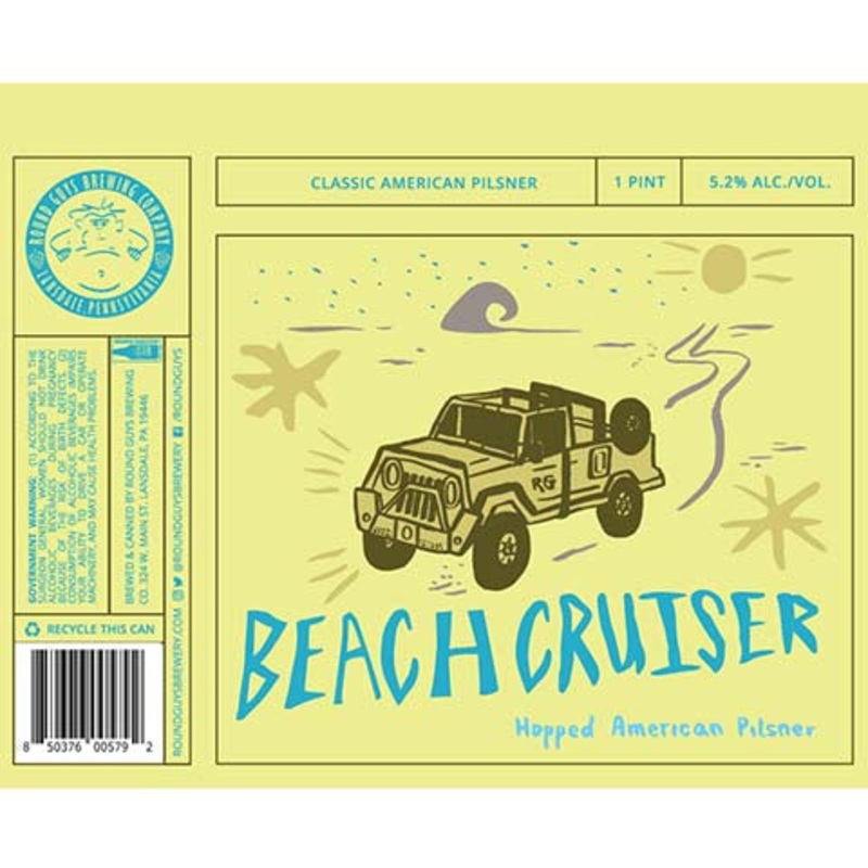 Round Guys Beach Cruiser Hopped American Pilsner 16OZ SINGLE CAN
