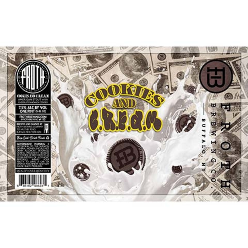 Froth Cookies and C.R.E.A.M Stout 16OZ SINGLE CAN