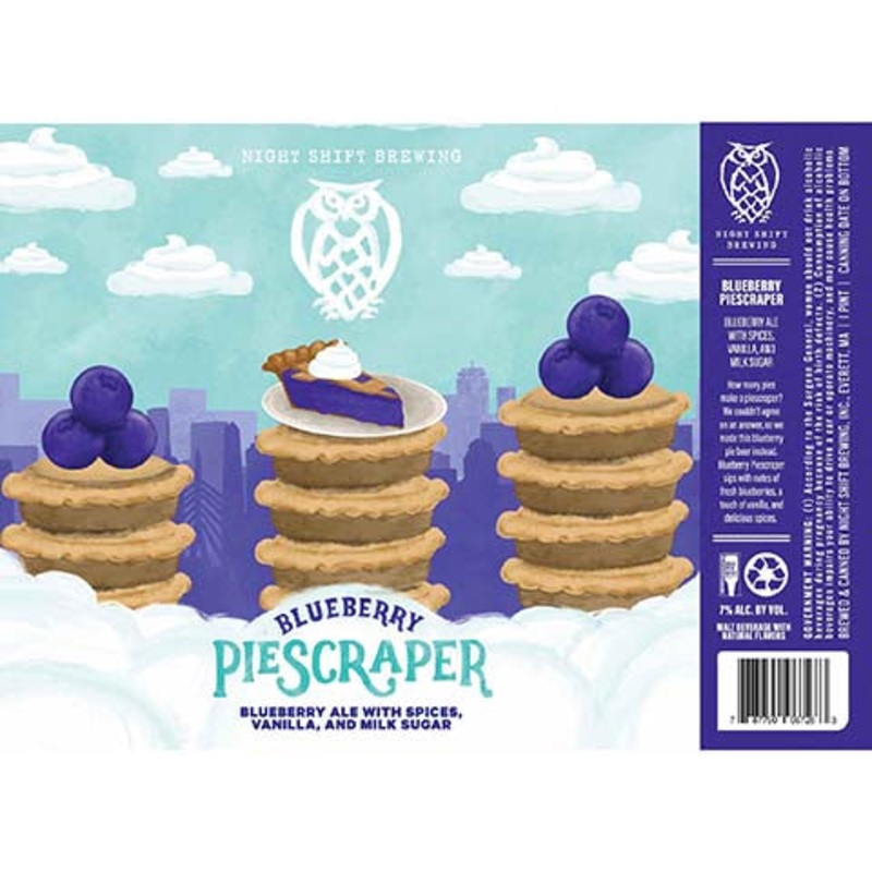 Night Shift Blueberry Piescraper Ale 16OZ SINGLE CAN