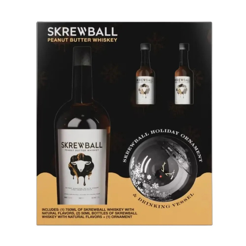 Skrewball Peanut Butter Whiskey 750mL (Gift Box Holiday Edition)
