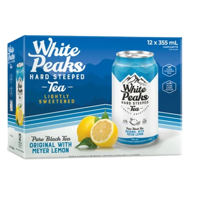 WHITE PEAKS HARD TEA LEMON 355ML 12PK CAN @ MacTaggart Ridge [1039612] 4260 ml