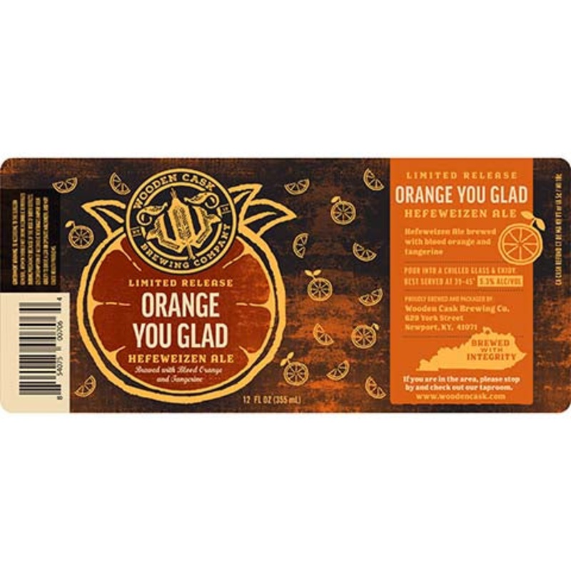 Wooden Cask Orange You Glad Hefeweizen Ale 12OZ SINGLE CAN