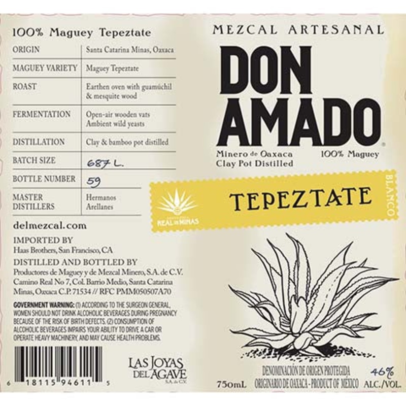 Don Amado Tepeztate 750ML BTL