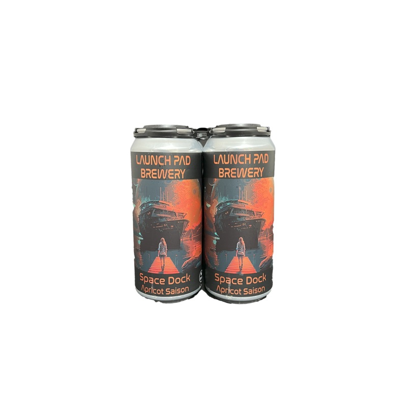 Launch Pad Space Dock Apricot Saison 4 Pack Cans