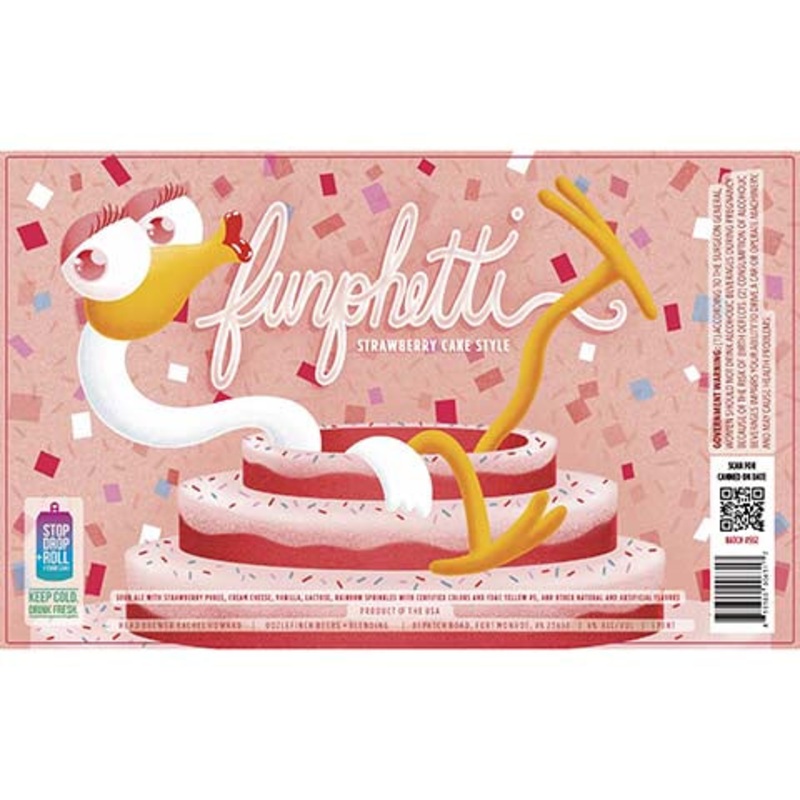 Oozlefinch Funphetti Strawberry Cake Style Sour Ale 16OZ SINGLE CAN