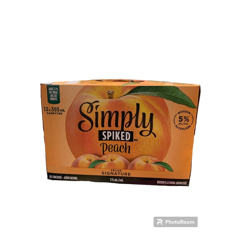 SIMPLY SPIKED PEACH 12 CANS