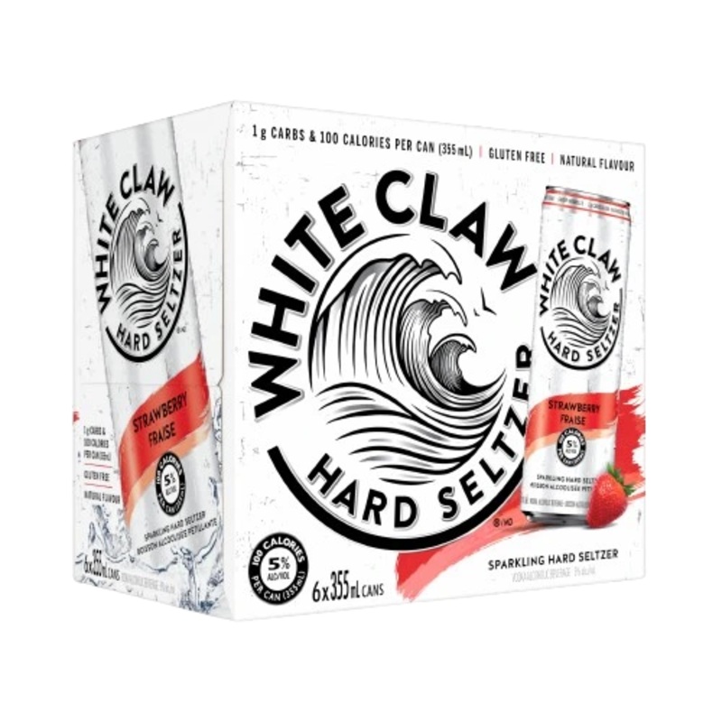WHITE CLAW HARD SELTZER STRAWBERRY 355ML 6PK CAN @ Signal Hill [1052144] 2130 ml