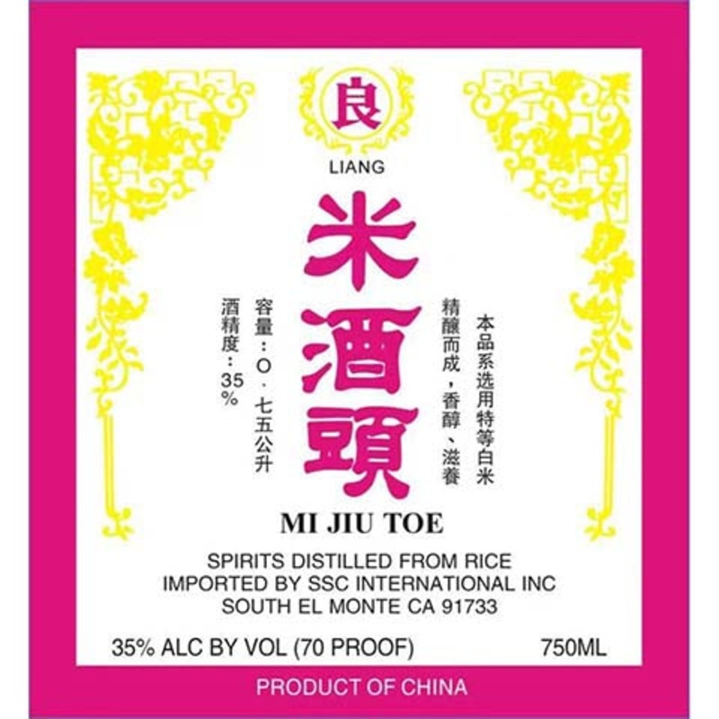 Liang Mi Jiu Toe 750ML BTL