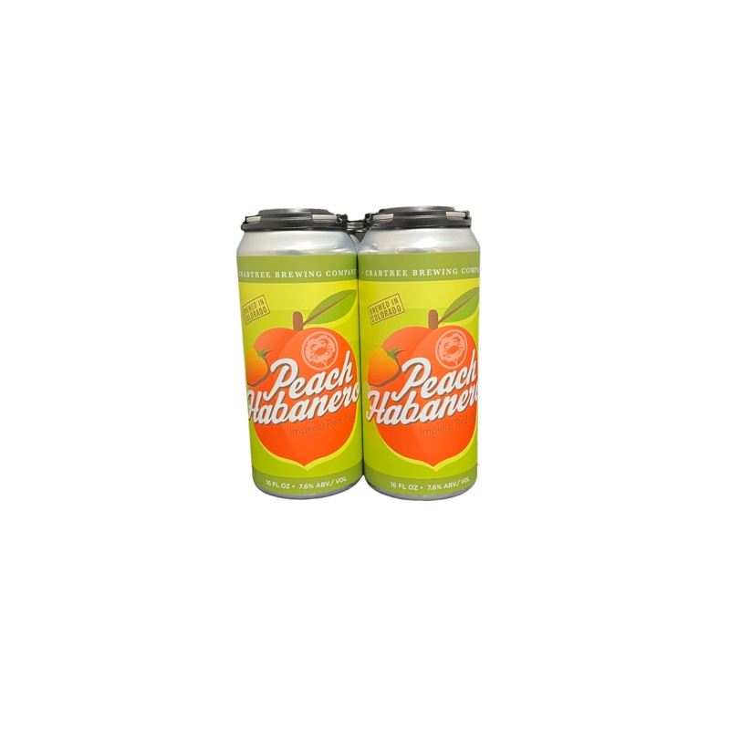 Crabtree Peach Habanero Red Ale 4 Pack Cans