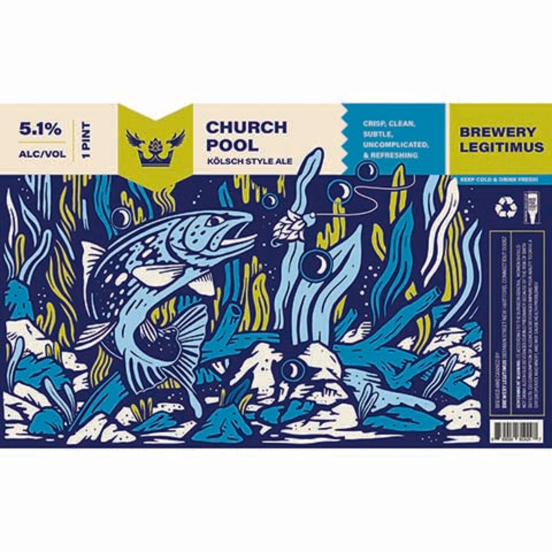 Legitimus Church Pool Kolsch Style Ale 16OZ SINGLE CAN