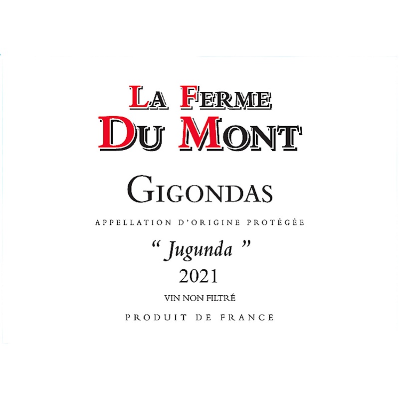 LA FERME DU MONT GIGONDAS JUGUNDA 2021 750ML 750ML