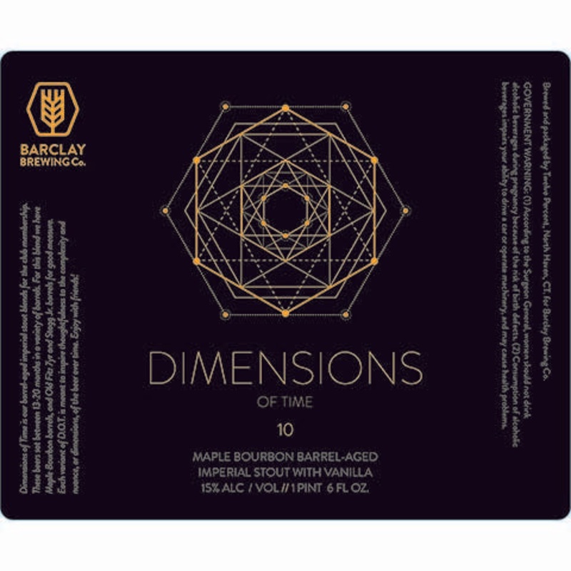 Barclay Dimensions of Time – 10 (Maple Bourbon) Imperial Stout 22OZ SINGLE CAN