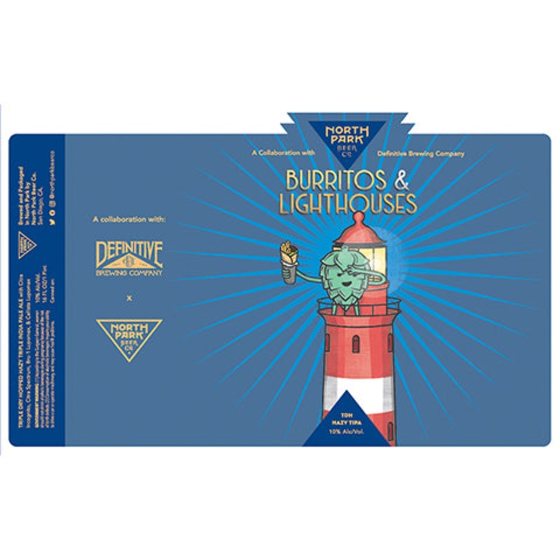 North Park/Definitive Burritos & Lighthouses Hazy TIPA 16OZ SINGLE CAN
