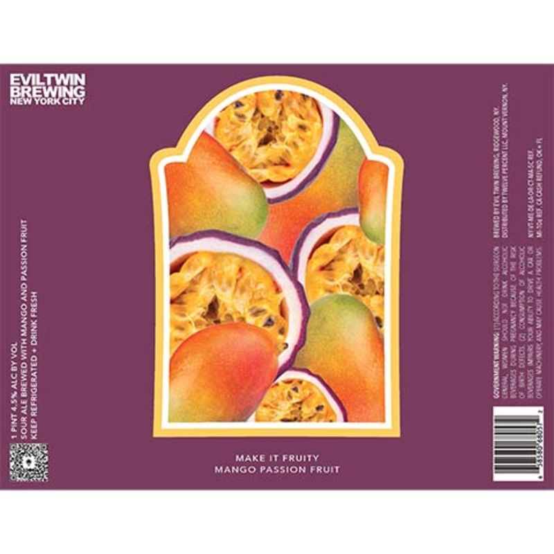Evil Twin Make It Fruity Mango Passion Fruit Sour 16OZ SINGLE CAN