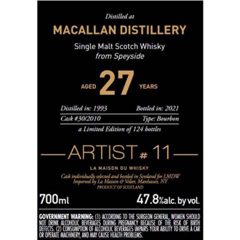 Macallan Aged 27 Years Scotch Whisky 700ML BTL