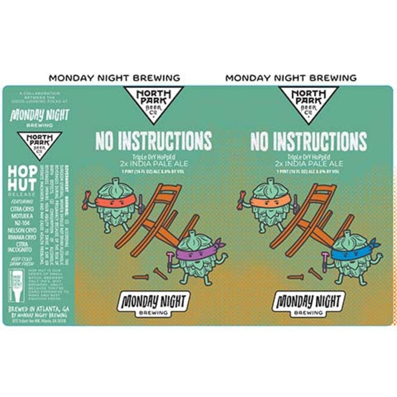 Monday Night No Instructions TDH 2x IPA 16OZ SINGLE CAN