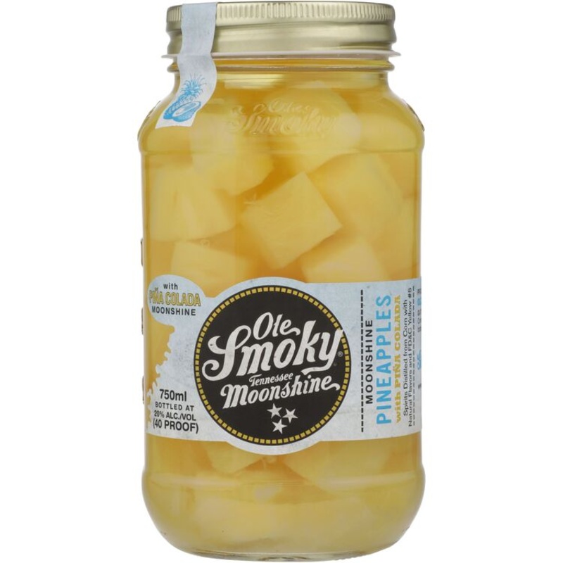 Ole Smoky Pineapples With Pina Colada Moonshine 40 750ML 750ML