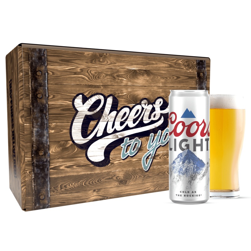 Coors Light Gift Basket Yes! Include 8 Beers and 4 Snacks