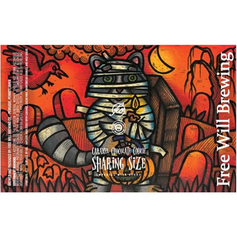 Free Will Brewing Caramel Chocolate Cookie Sharing Size Imperial Milk Stout 16OZ SINGLE CAN