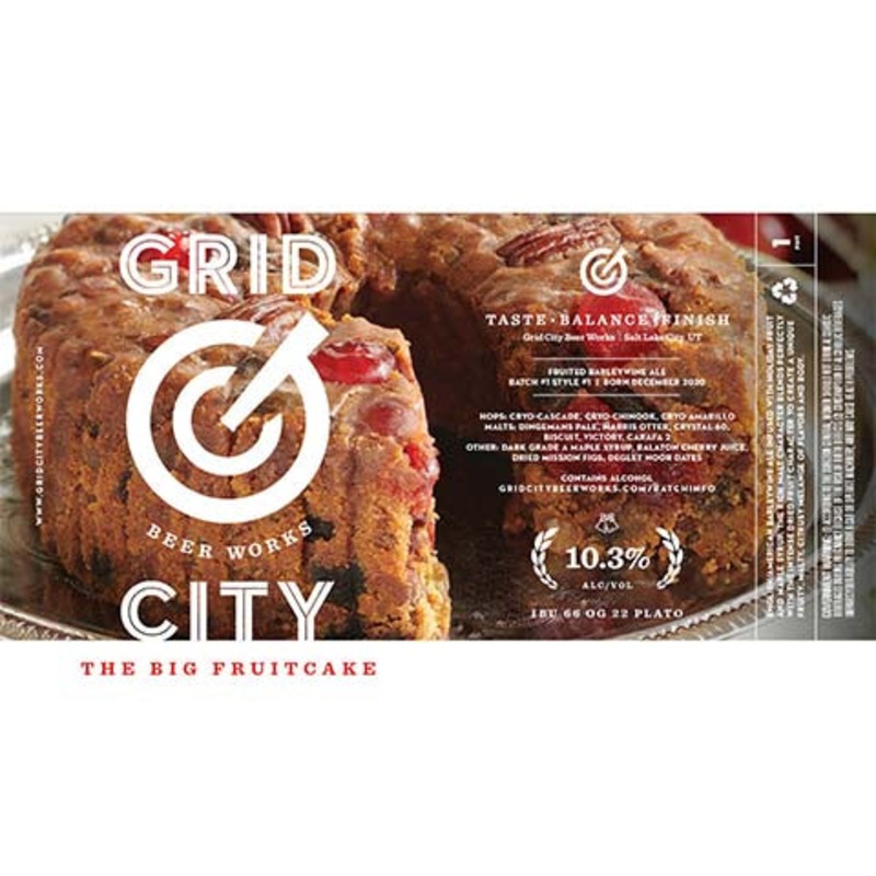 Grid City The Big Fruitcake Fruited Barleywine Ale 16OZ SINGLE CAN