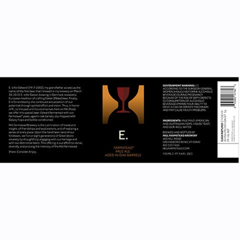 Hill Farmstead E. Age in Oak Barrels Pale Ale 750ML BTL