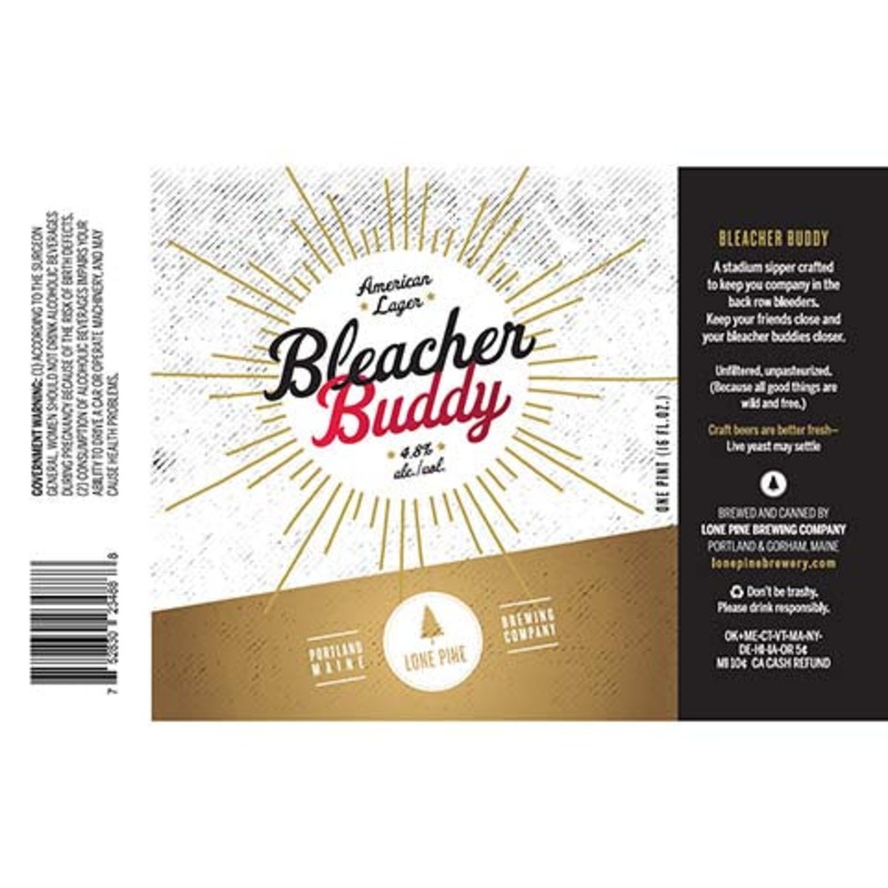 Lone Pine Bleacher Buddy American Lager 16OZ SINGLE CAN