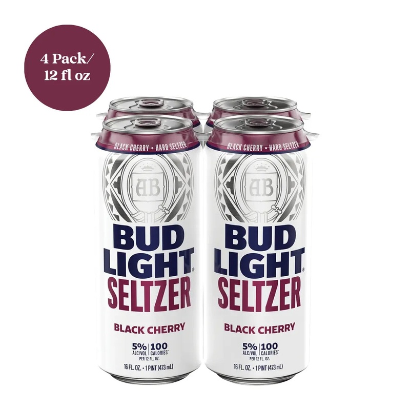Bud Light Seltzer Flavor Burst Black Cherry Hard Seltzer 4pk 12/16 fl oz
