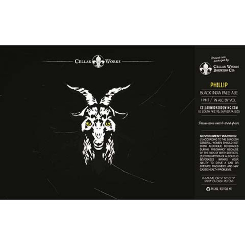 Cellar Works Phillip Black IPA 16OZ SINGLE CAN