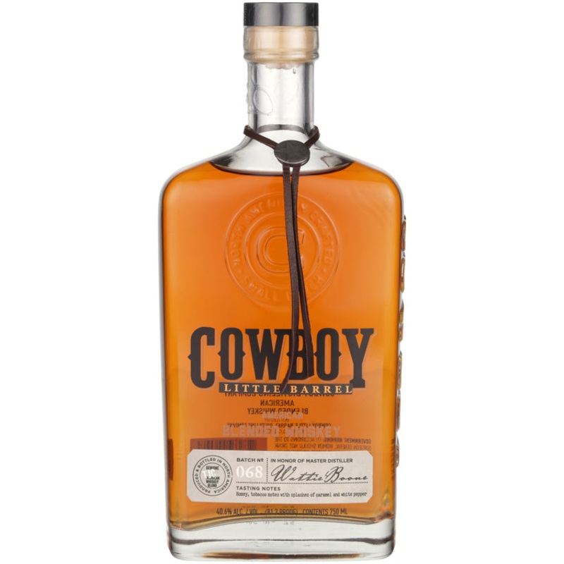 COWBOY LITTLE BARREL BLENDED AMERICAN WHISKEY SMALL BATCH 81.2 750ML 750ML