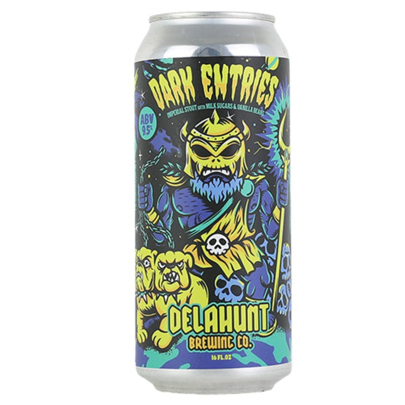 Delahunt Dark Entries Milk Sugar Stout with Vanilla Beans 16OZ SINGLE CAN