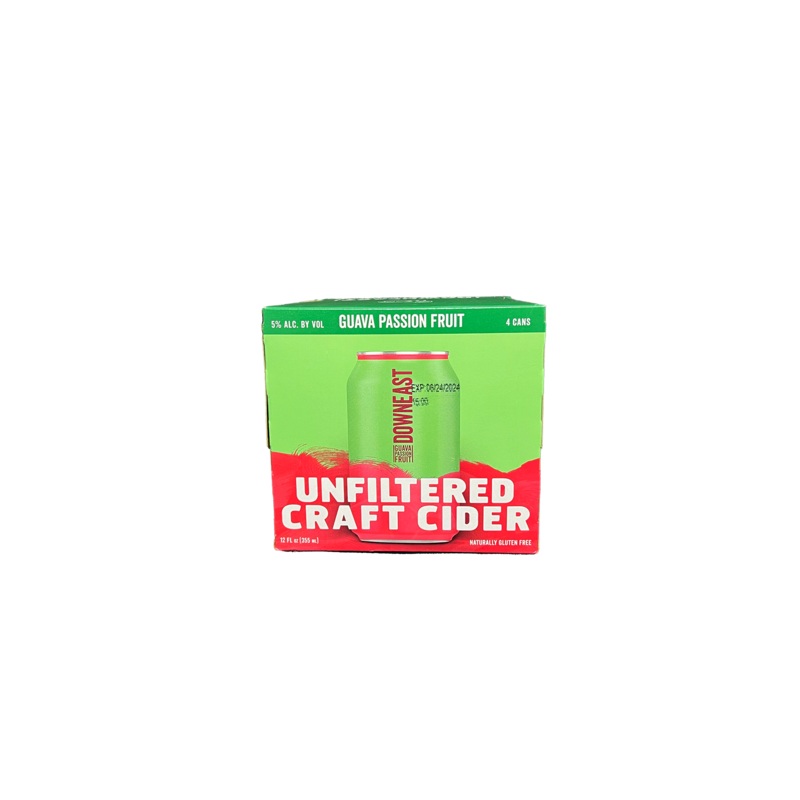 Down East Cider Seasonal 4 Pack Cans Guava Passion Fruit