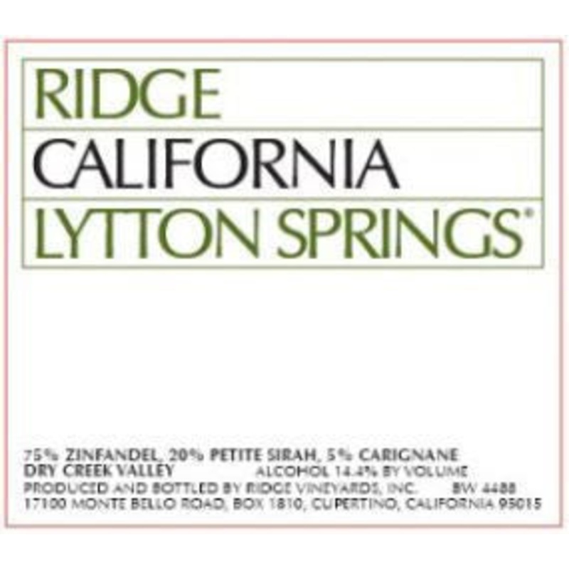 Ridge Lytton Springs