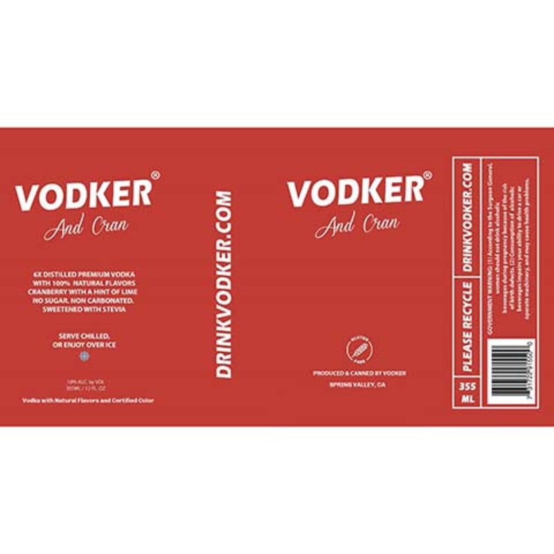 Vodker and Cran Vodka 16OZ SINGLE CAN