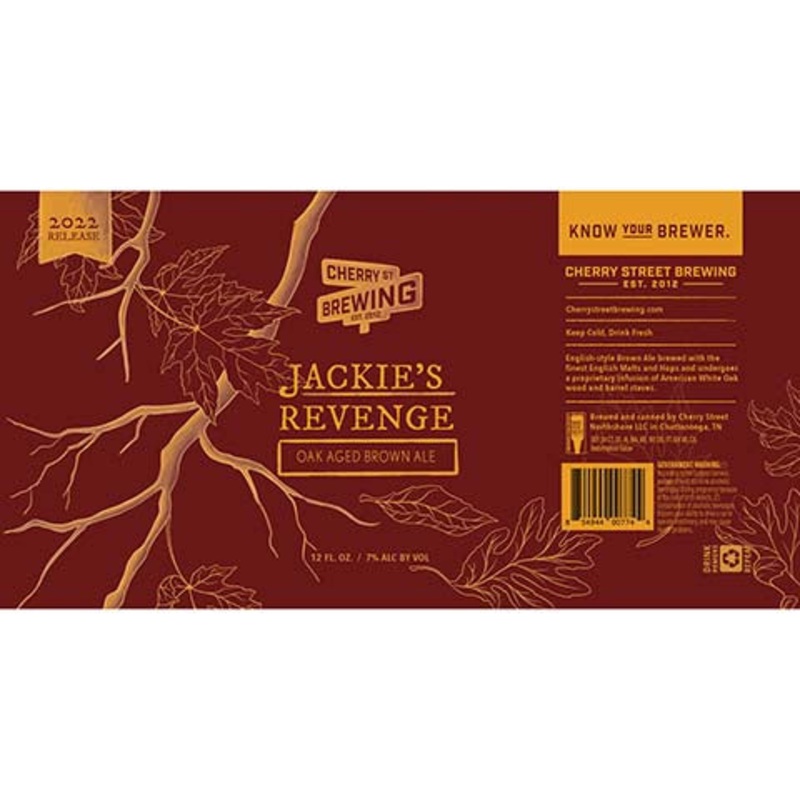 Cherry St Jackie’s Revenge Brown Ale 12OZ SINGLE CAN