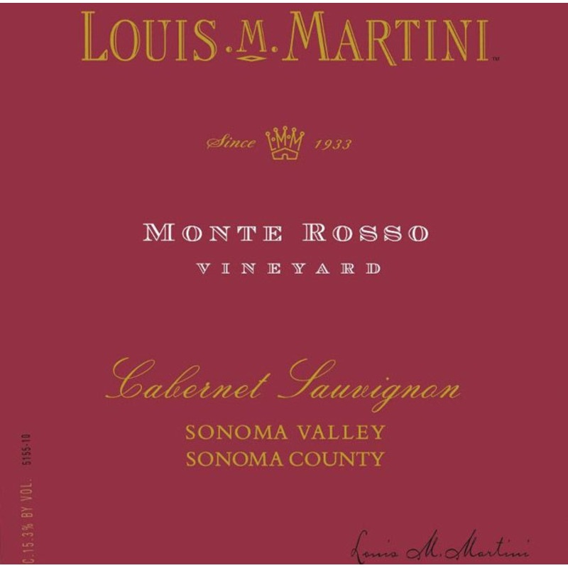 LOUIS M MARTINI CABERNET SAUV MONTE ROSSO 2019 750 mL