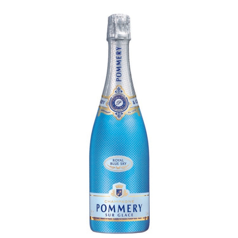 POMMERY CHAMPAGNE DRY ROYAL BLUE SKY SUR GLACE 750ML 750ML