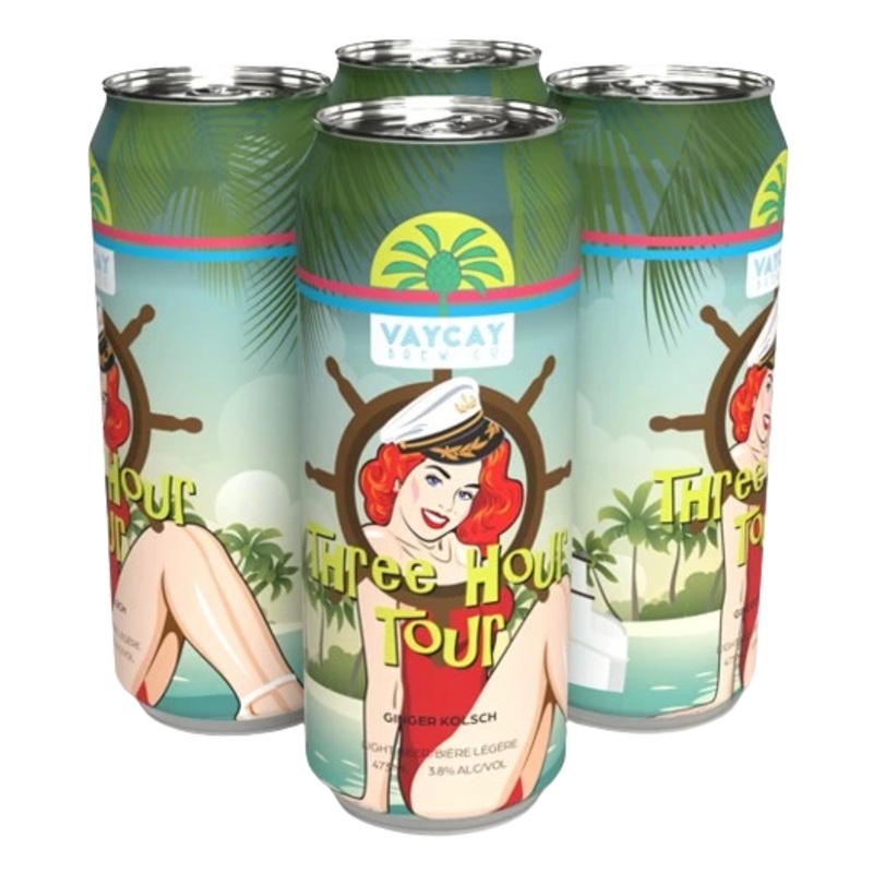 VAYCAY 3-HR TOUR GINGER KOLSCH 473ML 4PK CAN @ Township [1049363] 1892 ml