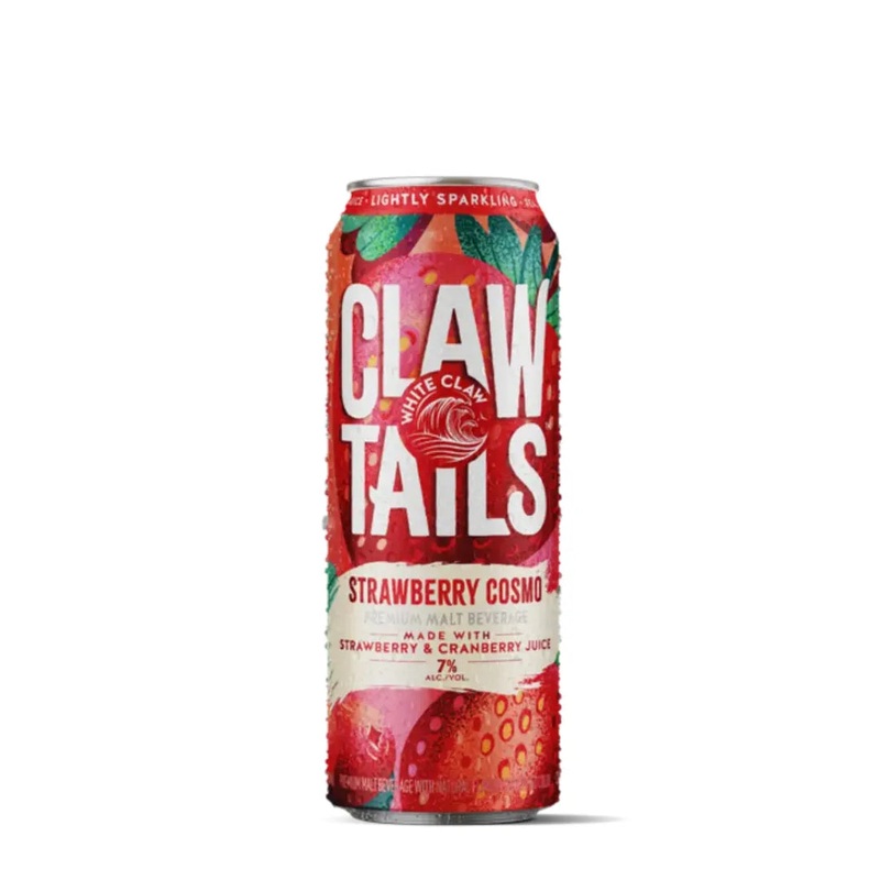 White Claw ClawTails Strawberry Cosmo Hard Seltzer 19.2 fl oz Can