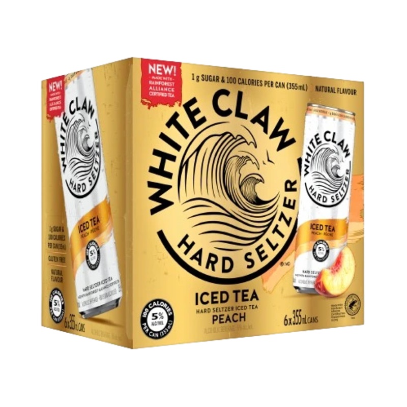 WHITE CLAW HARD SELTZER ICED TEA PEACH 355ML 6PK CAN @ Lethbridge [1038926] 2130 ml