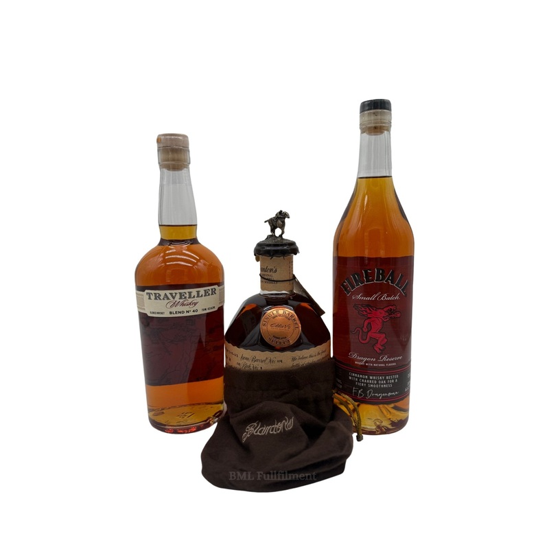 Blanton’s Single Barrel Pick By Eddy V’s, Traveller Whiskey, and Fireball Dragon Reserve