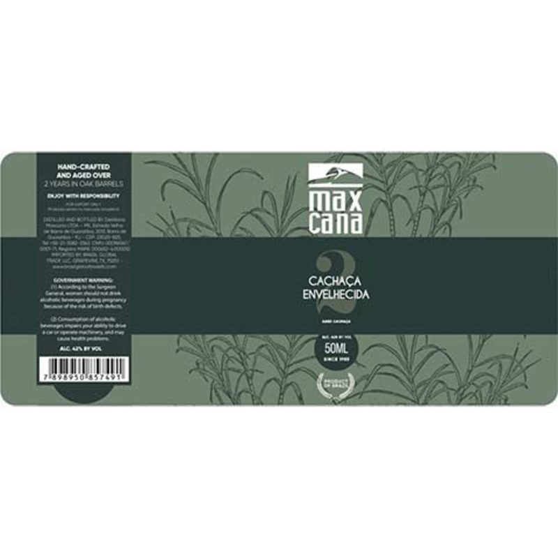 Maxcana Cachaca Envelhecida 50ML BTL