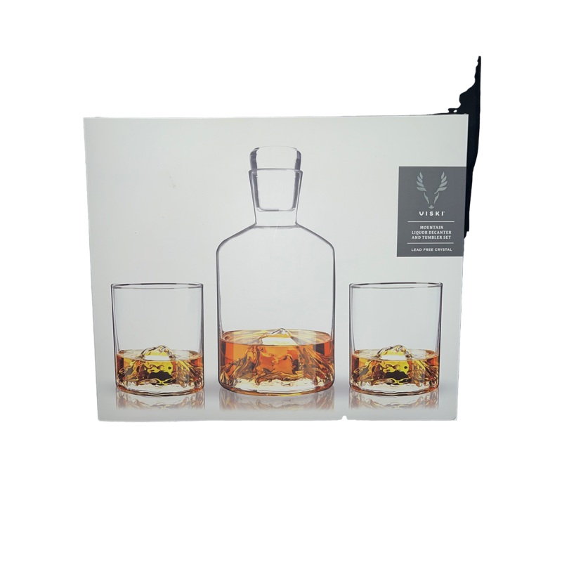 Viski Mountain Liquor Decanter Set 3 Piece