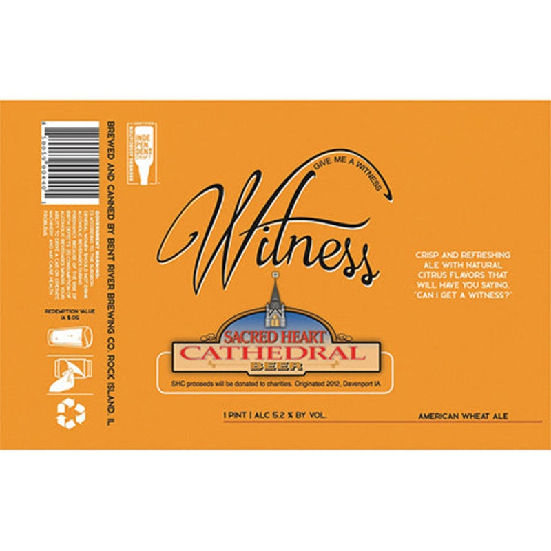 Bent River Sacred Heart Cathedral Wheat 16OZ SINGLE CAN