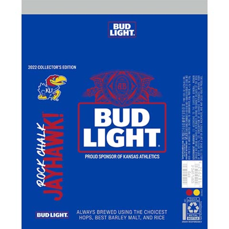 Bud Light Rock Chalk Jayhawk! 16OZ SINGLE CAN