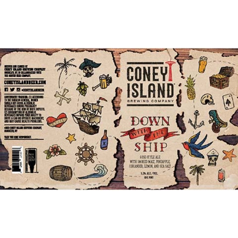 Coney Island Down With The Ship Gose Style Ale 16OZ SINGLE CAN